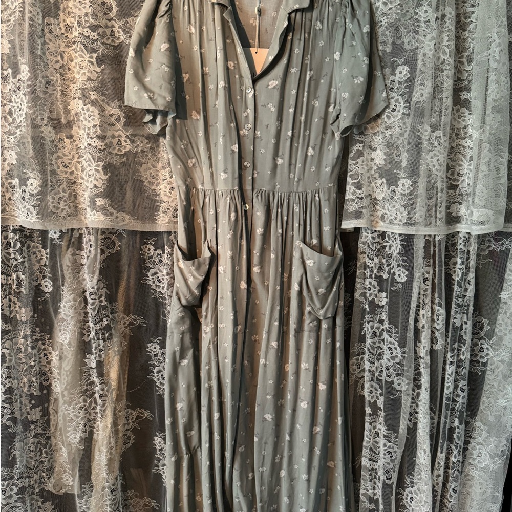 Bohme Gray Puff Sleeve Sundress